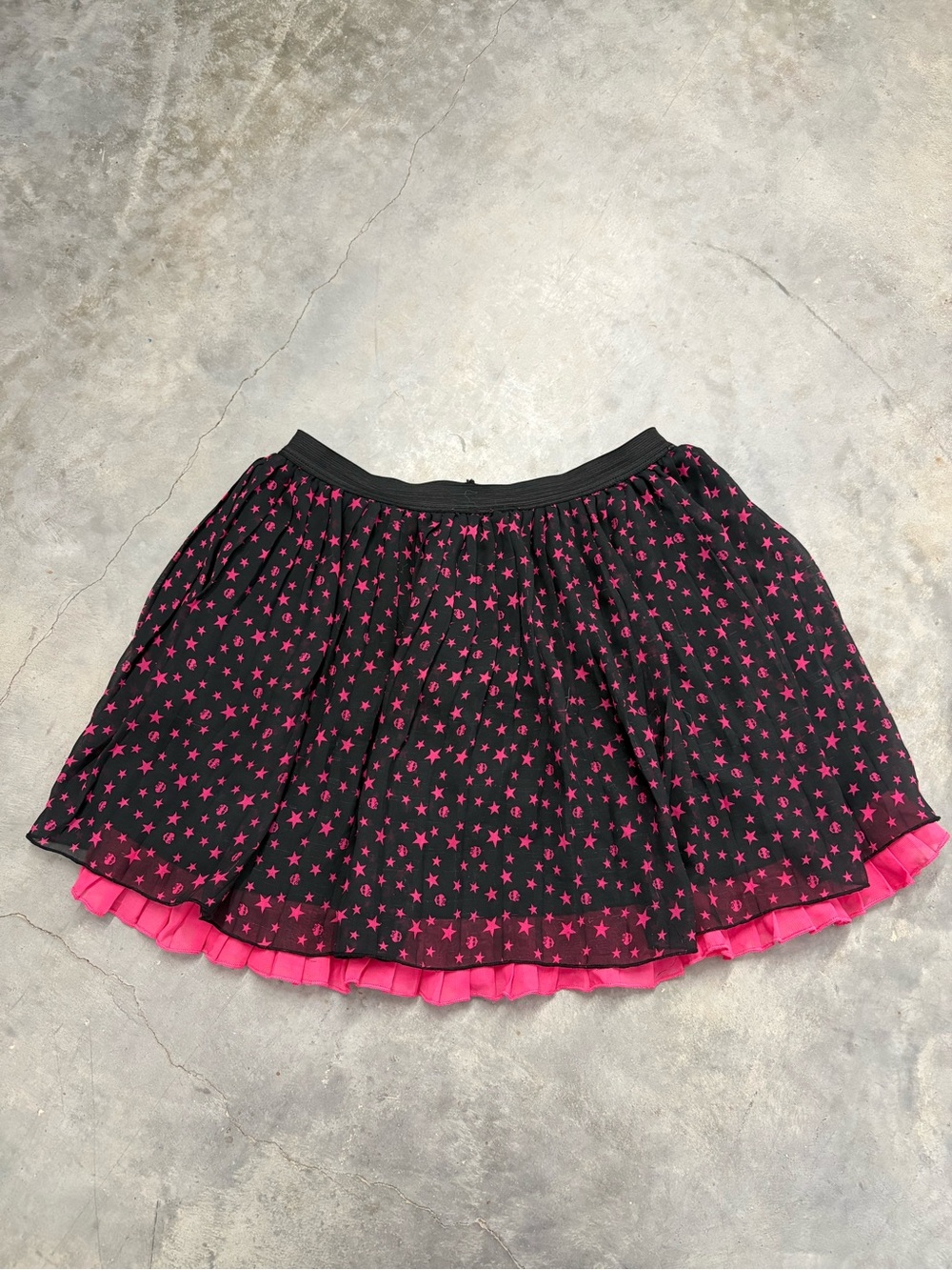 monster high Black Skater Skirt skort with Hot Pink Stars